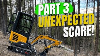 Mini-Ex Disaster Averted!  A Downhill & Out-of-Control Machine(Design flaw - NOT malfunction)