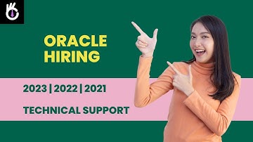 Oracle Hiring 2023 || 2022 || 2021 || Technical Analyst || Apply Now
