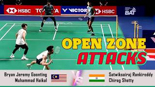 OPEN ZONE ATTACKS | Bryan Jeremy Goonting/Muhammad Haikal VS Satwiksairaj Rankireddy/Chirag Shetty