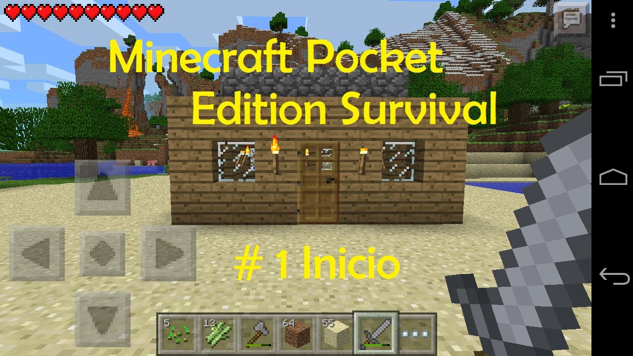 Minecraft Pocket Edition Survival # 1 ( Inicio ) - YouTube