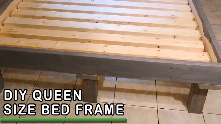 Easy DIY Queen Size Bed Frame Build with Wooden Legs