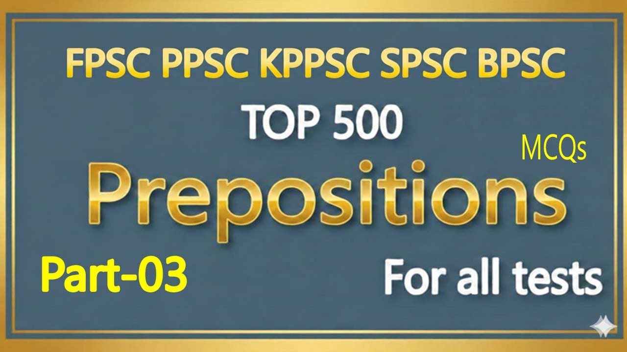 English Preposition MCQs | Practice & Learn Fast for Exams! for all test. Part -03