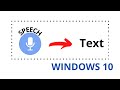 AUDIO to TEXT option for Windows 10