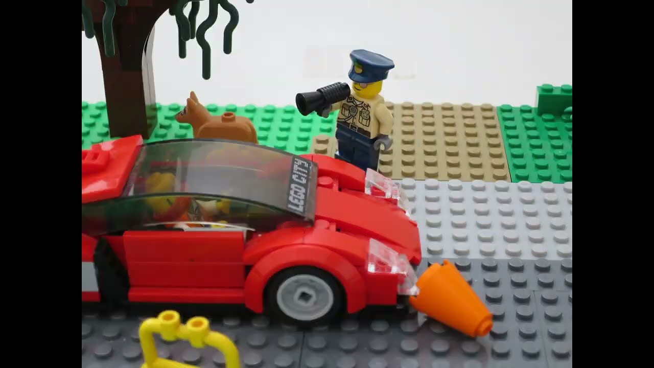 Погоня на красной lamborgini