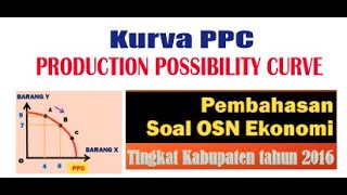 Pembahasan Soal OSN 2016 Kabupaten : Production Possibility Curve / PPC #OSN #SBMPTN #UTUL #SIMAK