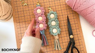 How to Make a Macrame Flower Keychain in 10 Simple Steps