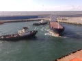 Работа буксиров в морском порту