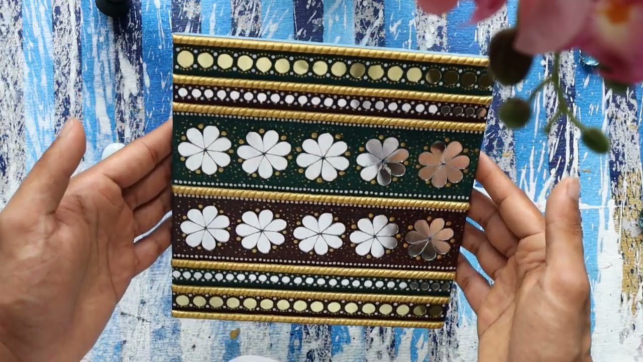 DIY Lippan Art Mirror Wall Hanging | Traditional Indian Wall Decor & Mirror Work Craft Ideas