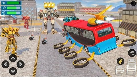 Flying Bus Robot Wars: Robot Games Robot Life Games Gameplay