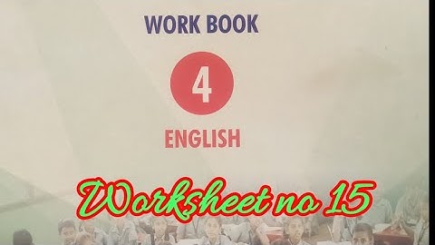 4th standard English workbook/ worksheet no 15/ answers& explanation