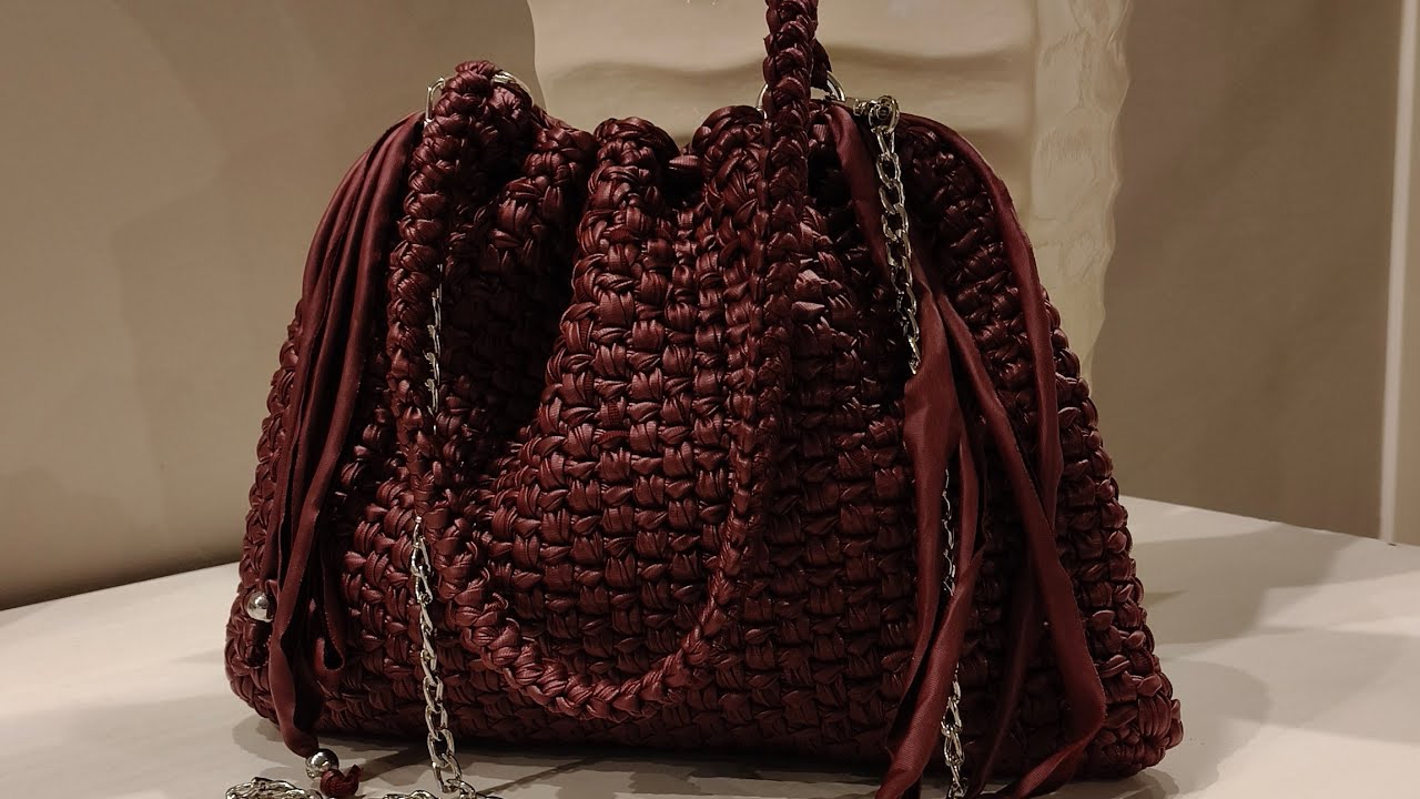 Borsa uncinetto Veneta bag. Uncinetto principianti. Uncinetto facile