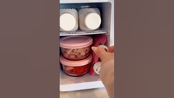 mini fridge restock for my daughter🥰 🎀🍓#asmr#minifridge #restock #restockasmr #snacks #asmrsounds