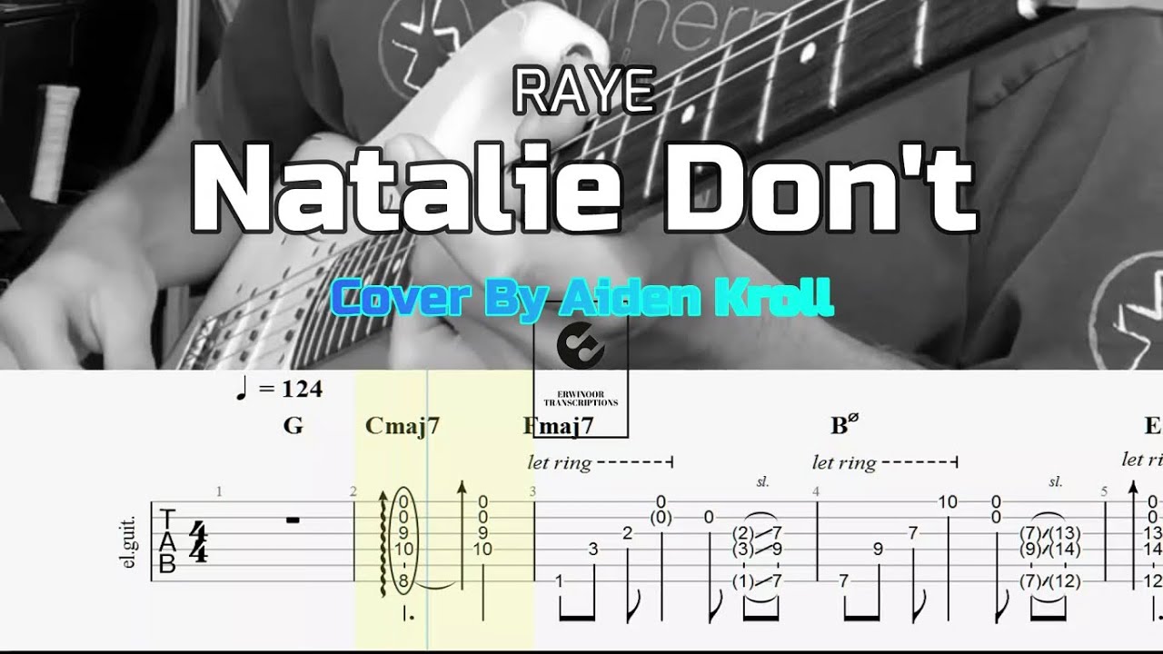 RAYE - Natalie Don't (Aiden Kroll Cover) Guitar TABS