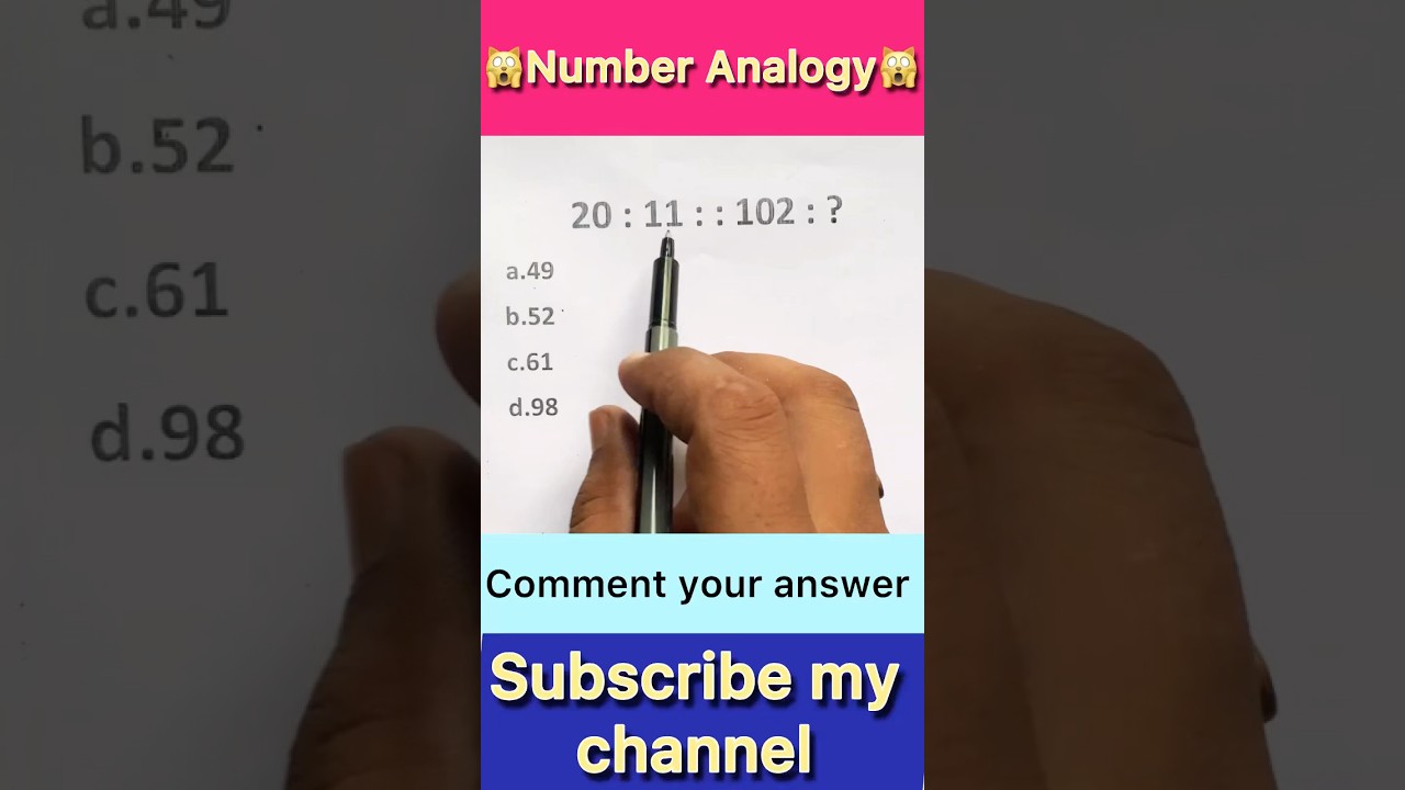 Number Analogy Important Question | #shorts #maths #shortsfeed