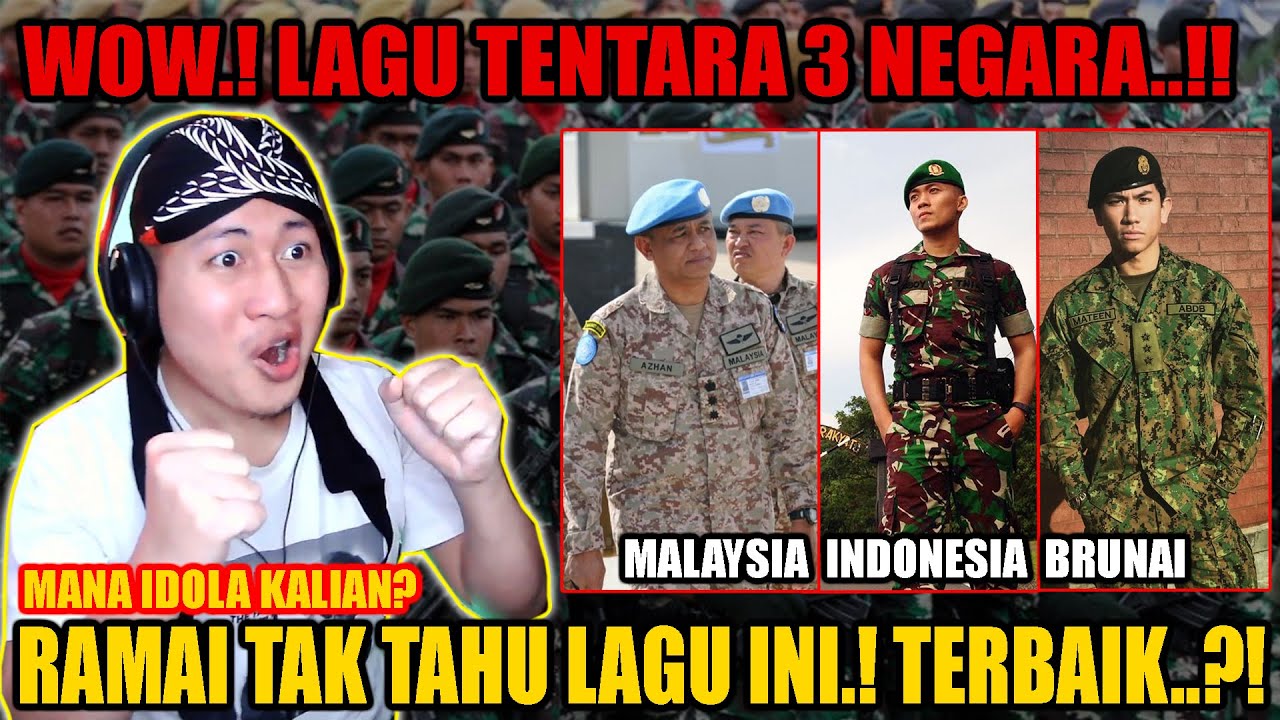 💥MANA TERBAIK..!! LAGU TENTARA  3 NAGARA MALAYSIA INDONESIA BRUNAI.!!