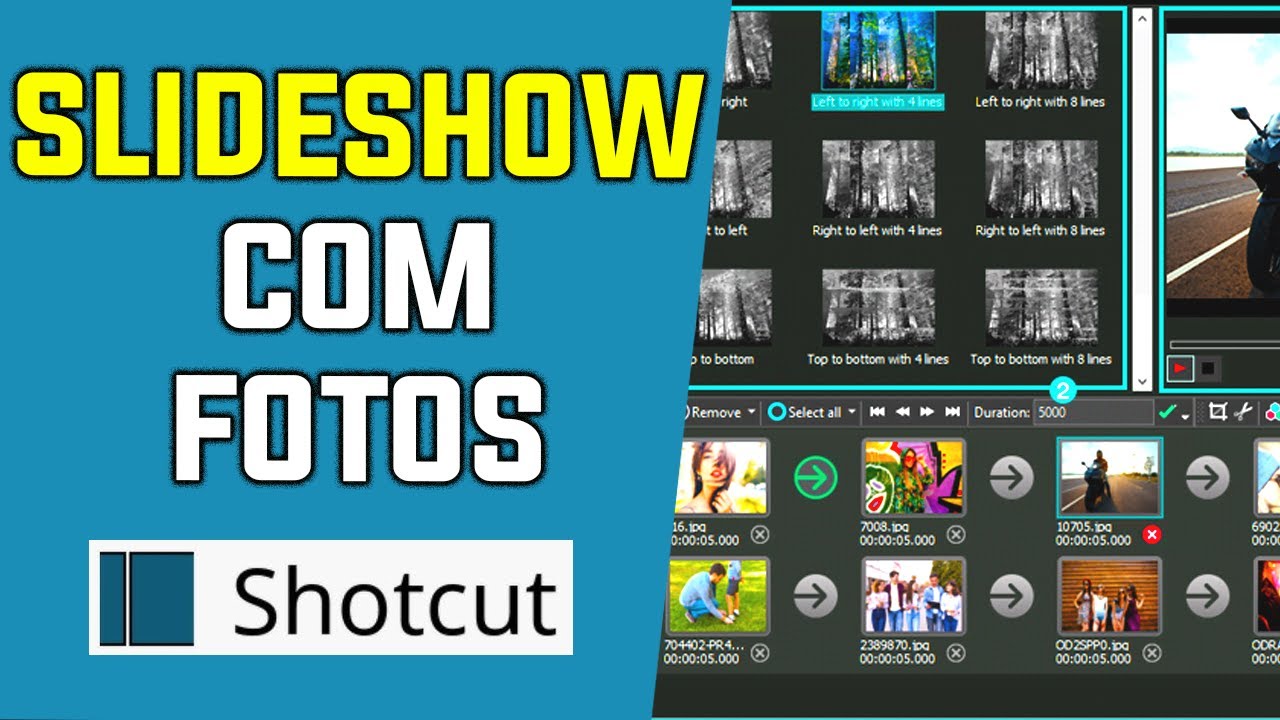 Criar SLIDESHOW com FOTOS no Shotcut No Automático | Em Segundos