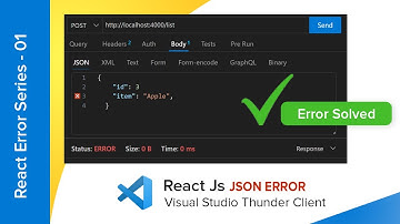 JSON Server Error Get, Post, Delete  | Connection Was Refused by The Server VS Code | Thunder Client