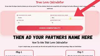 This guide explains how to use the love calculator.