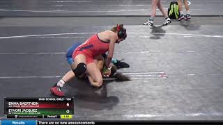 High School Girls 100 Emma Baerthein All-Phase Wrestling Club Vs Eyvori Jacquez Betterman Elite Wr