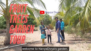 Welcome to Navya Divya's farmhouse garden tour part 1 | Mango Trees Garden | Fruit trees garden