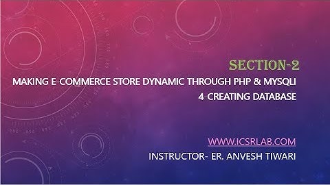 4 Creating Database  Multi Vendor E Commerce Website Using PHP & MySQL