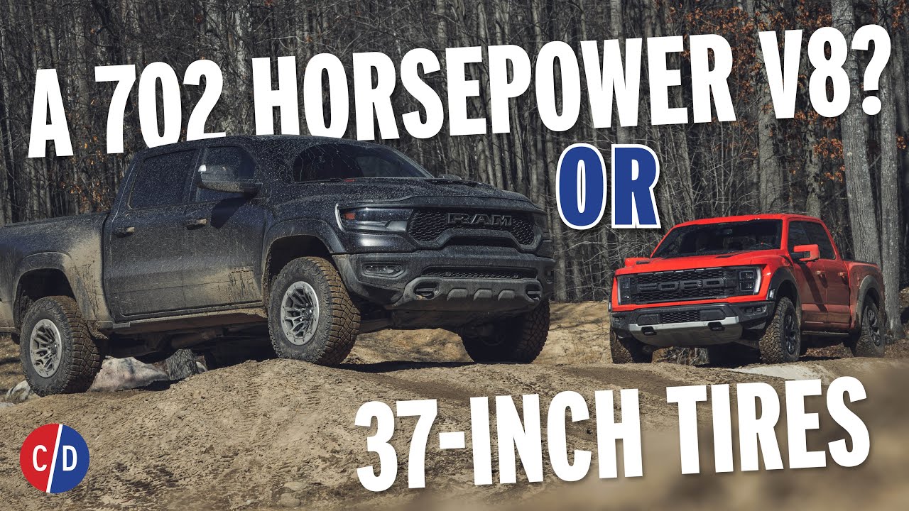 Who Wins When You Take the Ford F150 Raptor and Ram 1500 TRX On an