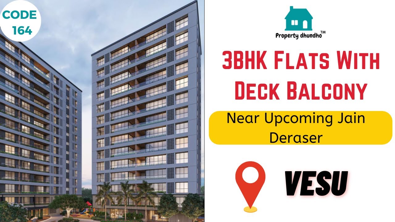 3BHK Spacious Flats for sale in Vesu,Surat! Near Jain Deraser! - YouTube