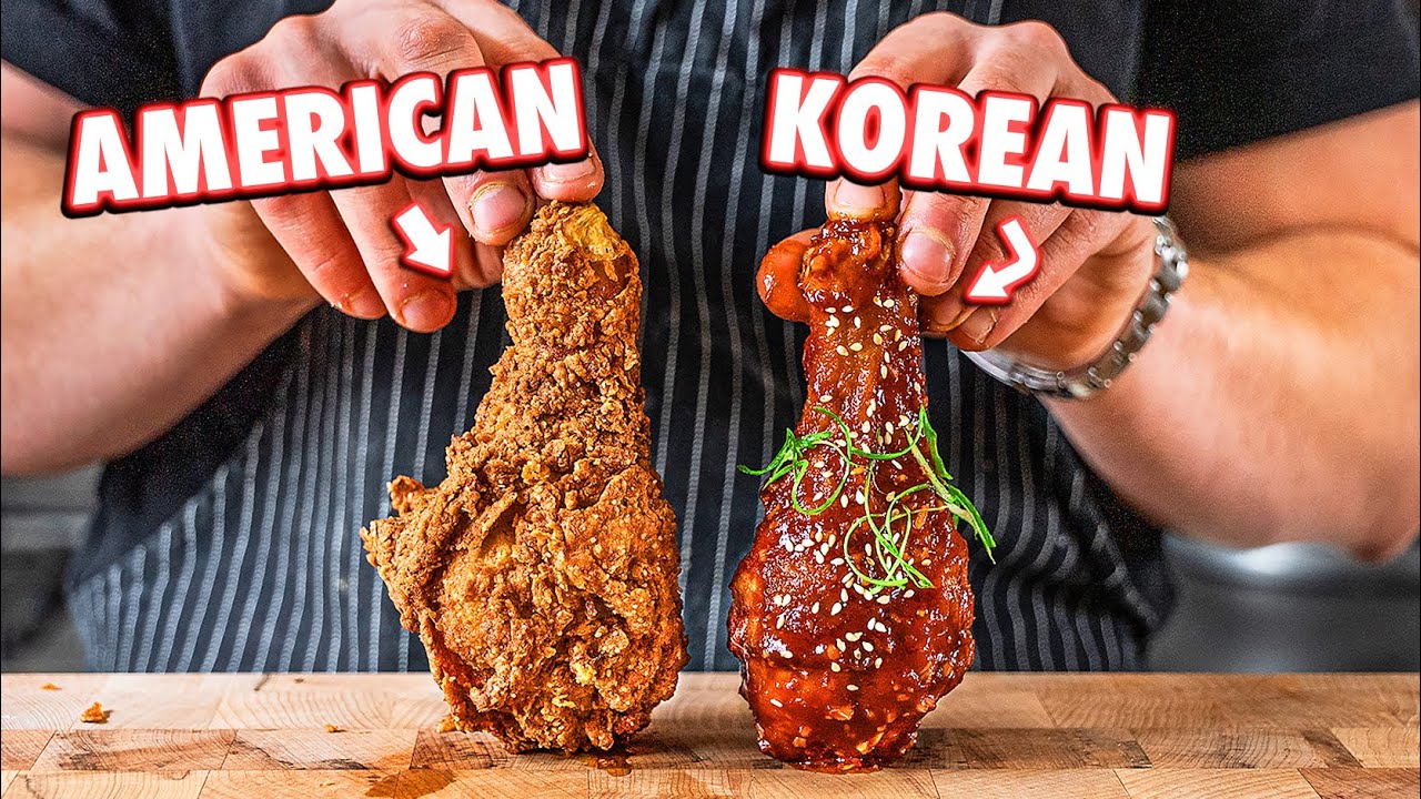 Korean Fried Chicken Vs. American Fried Chicken | Joshua Weissman