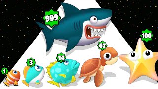 Fish Evolution - Level Up Fish Max Level Gameplay (Merge Fish) Insect Evolution screenshot 4