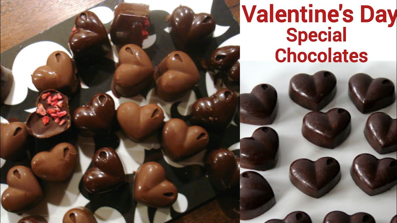 Valentine's day chocolates | Last minute Valentine's day gift | heart shaped chocolate recipe |