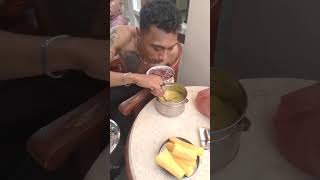 Fun Juan Reza Is Eating Wai Raka And Uta Robho Typical Ende Food Made By His Tanta Lina Jr