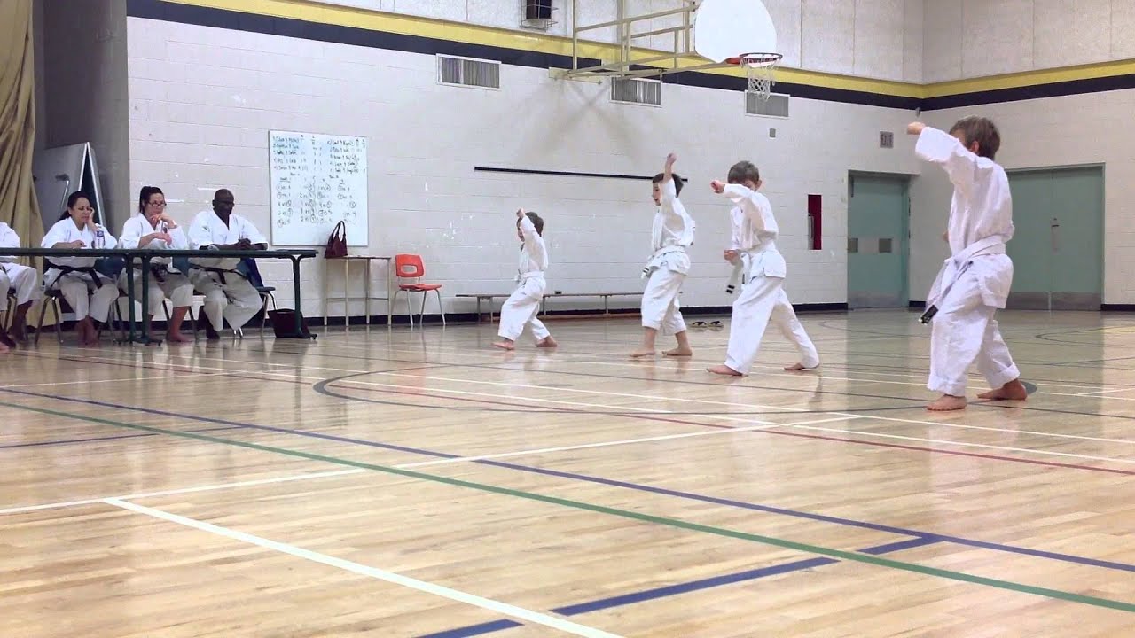IKD Shotokan Yellow Belt Testing Basics | Charleswood Karate | Shihan Maureen Woon-a-tai Nov 2012