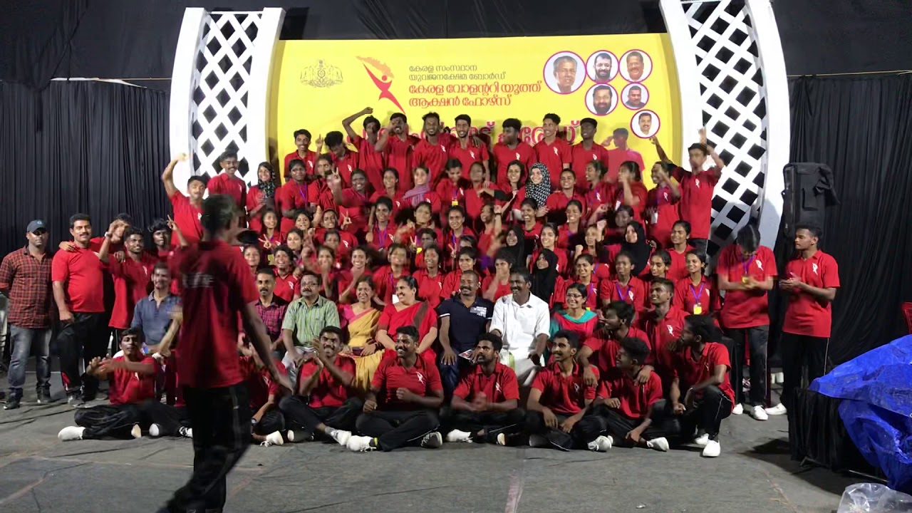 Kerala state youth voulantary youth action force karate team