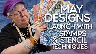 🔵 May New Designs Stencils and Stamps, Color Pencil Glaze Technique and a Mini Haul!