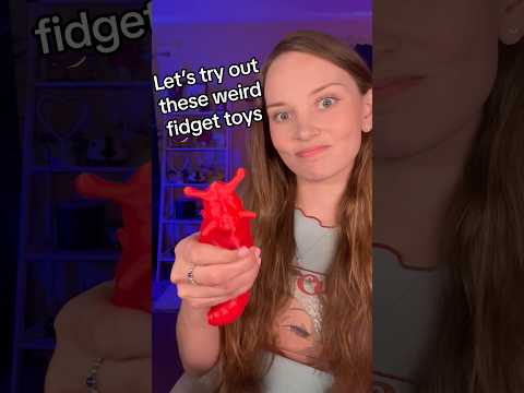 Let’s try out some WEIRD fidget toys #asmr #fidget #fidgettoys #asmrdarling #asmrsounds #asmrshorts