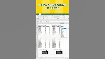 CARA MERANGKING DI EXCEL❗