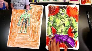 How to Draw The Hulk- Simple Step by Step Video Lesson