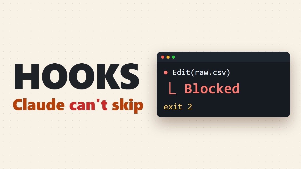 Claude Code Hooks Explained: The Rule Claude Can't Ignore - YouTube