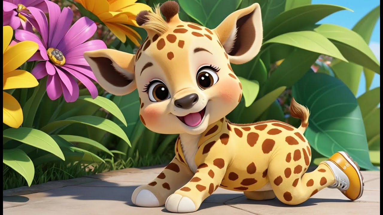 Baby Giraffe Reach High and Low | Fun Learning Song for Kids | Silly Jungle Adventure Rhyme