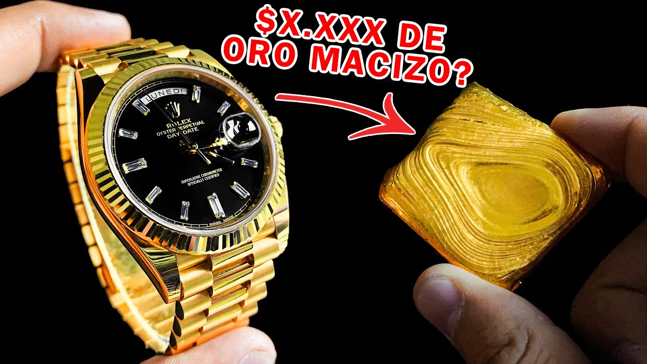 Cuánto ORO hay REALMENTE en un Rolex de "oro sólido"? - YouTube