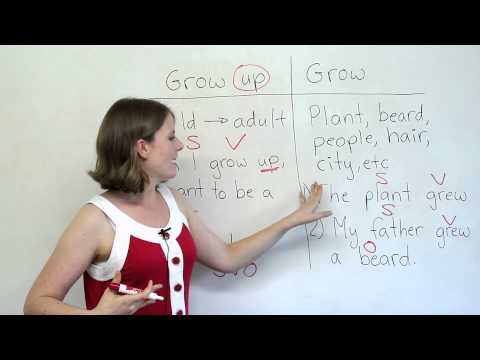 Grammar Mistakes - GROW or GROW UP?