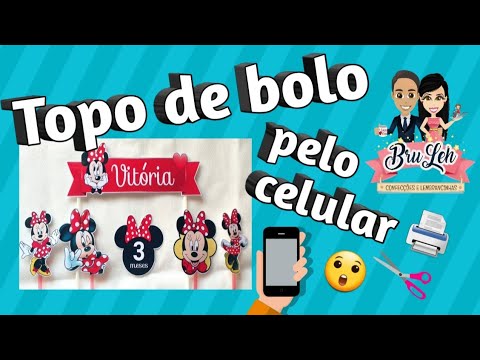 Como fazer topo de bolo pelo celular (super fácil)