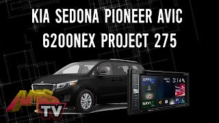 Car stereo installation on this Kia Sedona with Pioneer in Los Angeles