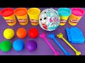 Satisfying Video l Making Rainbow Milk Bottle & Magic Egg With Kinetic Sand Cutting ASMR #44