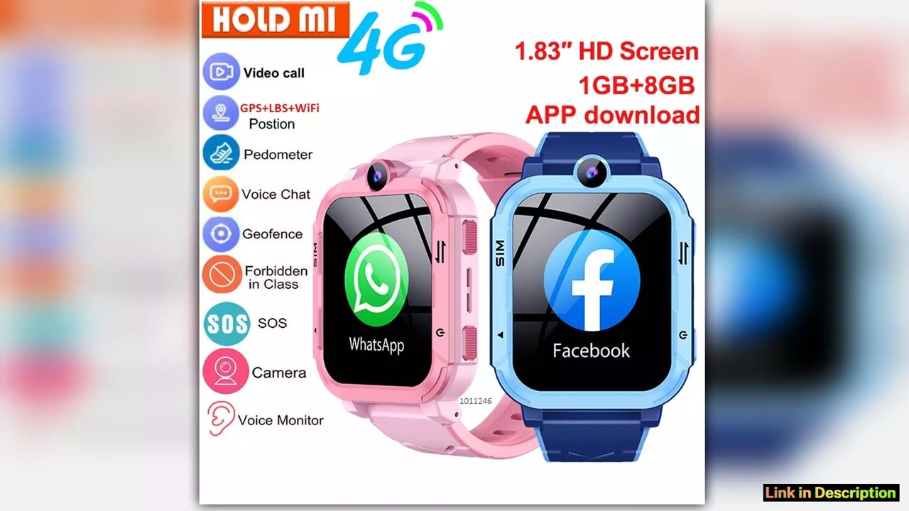 4G Kids Smart Watch GPS WiFi Tracker Location Video Call SOS Call Back Monitor Phone Watch Children