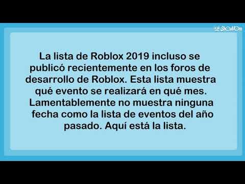 2019 Eventos Revelados Roblox Youtube