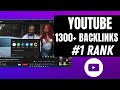 1300+ YouTube Video Backlinks in a Min - For Free SEO Tools