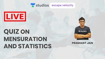 Live Quiz on Mensuration and Statistics | NTSE Crash Course 2019 | Prashant Jain