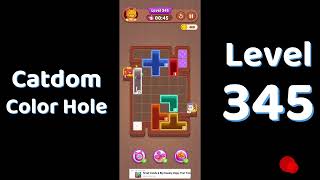 Catdom Level 345 walkthrough | Color Hole 🐱🕳️| Solutionguruji