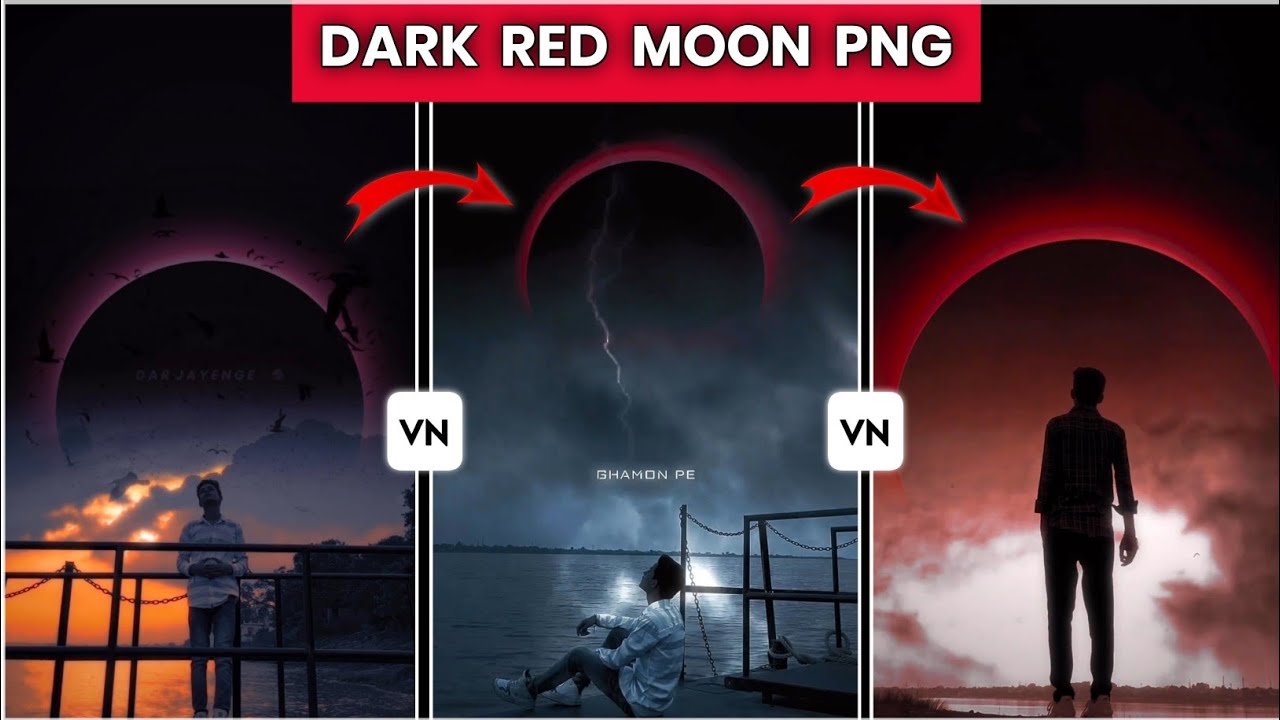Trending Dark Red Moon Png Video Editing 😱🔥 | Trending Reels Editing |  Aesthetic Anki